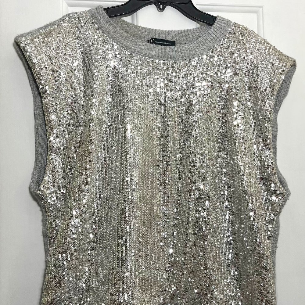 Sequin sweater vest
